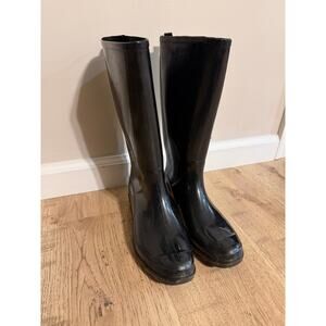 Capelli  New York Women's Black Rubber Boots Size 8